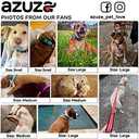 azuza Durable Padded Dog Leash and Collar Set,Reflective Strip Extra Safe and Comfy for Large Dogs, Orange