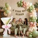 Colingmill 4ft a Tini Bit Older Birthday Decorations Pink Martini Party Backdrop Birthday Party Cardboard Cutouts Decor for Women Bar Wedding Bridal Shower Supplies