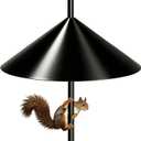 19 Inch Wide Black Squirrel Baffle for Bird Feeder Pole,Squirrel Proof for Outdoor Pole Mount Bird House Guard for Shepherd’s Hooks Black