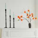 Modern Taper Candle Holders, Black Iron, Set of 3, Tall Elegant Candlesticks for Table Decor