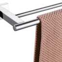 Miyili Bathroom Double Towel Bar 24-Inch Stainless Steel Bath Hand Towel Rack Wall Mount Polished Finish, A02C60B