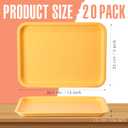 Sintuff 20 Pcs Plastic Art Trays Colorful Fast Food Lunch Trays Bulk Activity Crafts Sensory Serving Organizer for Home, School, Kids, DIY Projects, Painting, Beads(20 Colors,12 x 9 Inch)