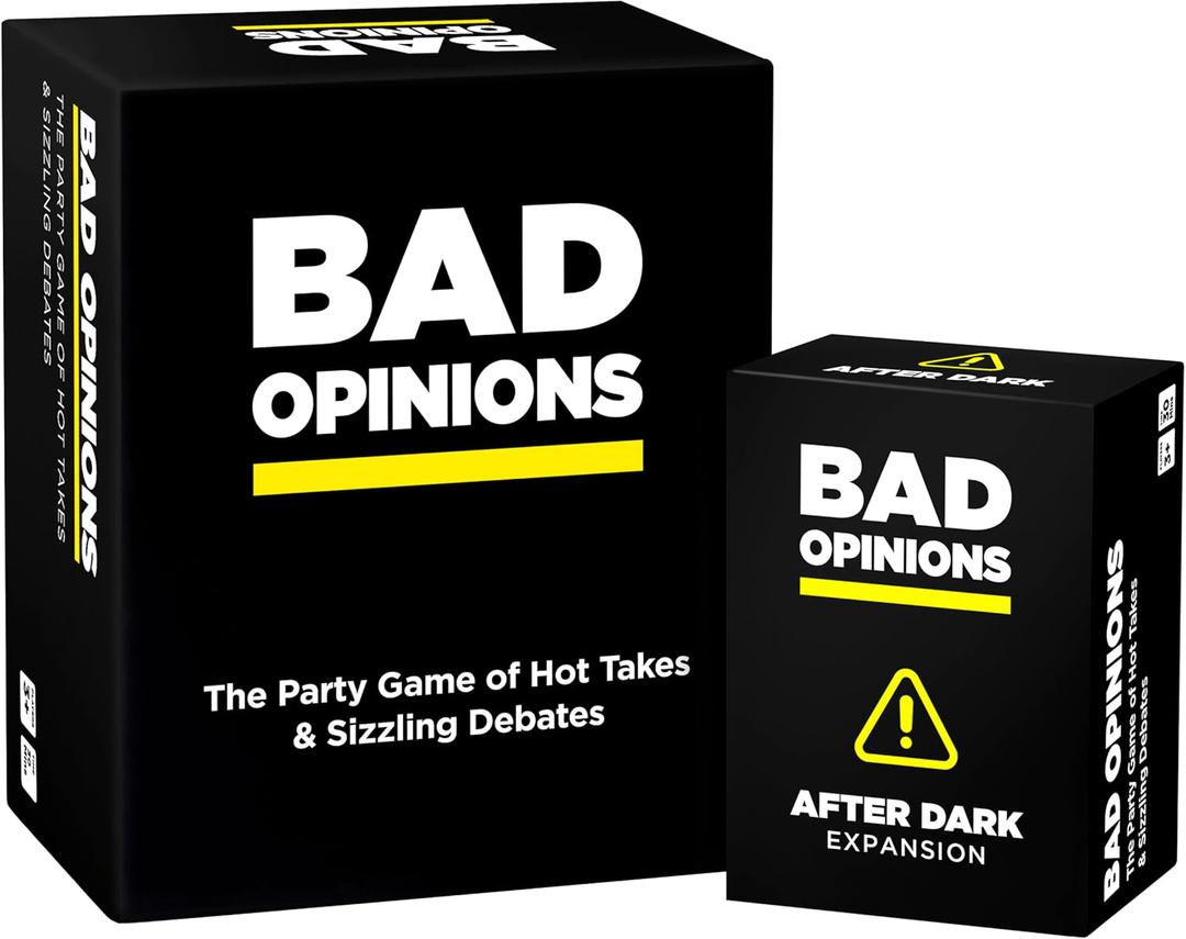 Party Game + After Dark Expansion Set - Adult Card Game of Hot Takes & Sizzling Debates for White Elephant Parties, Stocking Stuffers and Board Games Night with Friends