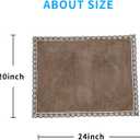 MINJIATEX Couch arm Covers,Non-Slip lace Sofa arm Covers Set of 2 Washable Sofa armrests Covers for Living Room Recliner Chair arm Cover Protectors for Leather Sofa armrest slipcover (HZW-Brown)