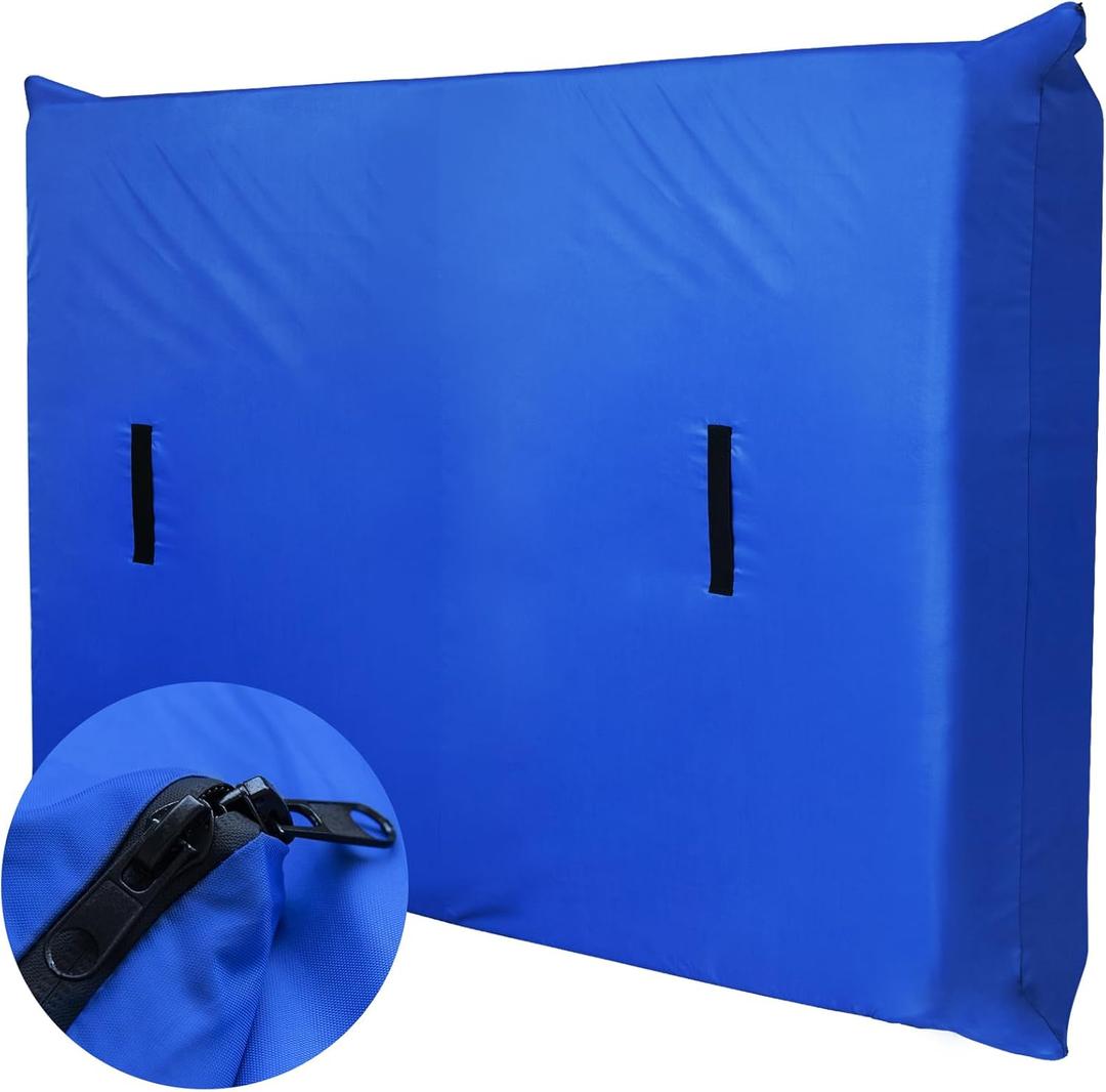 Queen Mattress Bags for Moving, Waterproof Reusable Storage Bag, Strong Zipper, Extra Heavy Duty Easy Carrier Protector for Moving, Fits Up to 15 Inch (Navy)