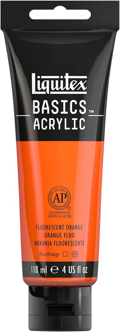 Liquitex BASICS Acrylic Paint, 118ml (4-oz) Tube,  Orange