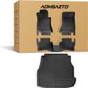 Floor Mats & Trunk Mat for Mercedes-Benz C Class Sedan Only 2022-2024 2025 2026 - AOMSAZTO All Weather Custom Fit Floor Liners Cargo Liner C300 C43 AMG C63 AMG S C63 AMG S E Accessories, Black