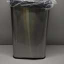NINESTARS DZT-50-28 Automatic Touchless Motion Sensor Rectangular Trash Can, 13 Gal, Black Trim