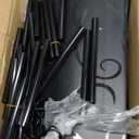 ROJASOP Shoe Rack Organizer, 8-Tier Metal Shoe Rack for Closet Entryway Garage, 26-32 Pairs Tall Shoe Boot Storage Shelf with 15 Hooks, Stackable Large Shoe Stand (Black)