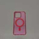 Clear Glitter Case for iPhone 15 Pro Case Magnetic Women Girls Bling Sparkly Luxury Slim Cover Shockproof Case for iPhone 15 Pro 6.1",Pink Glitter