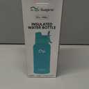 [2-IN-1 LID] Insulated Water Bottle with Silicone Boot (36hrs Cold/18hrs Hot) - DIY Stickers, Leakproof, BPA Free, 32 oz (Chameleon)