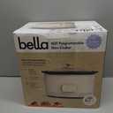 bella 6.0 Qt Programmable Slow Cooker, Ceramic Nonstick Coating, Adjustable Temperature & Cooking Times, Dishwasher Safe Stoneware Pot & Tempered Glass Lid, Tangle Free Cord Wrap, Oatmilk