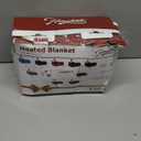 Homemate Heated Blanket Electric Throw - 50"x60" Heating Blanket Throw 1/2/4/6/8 Hours Auto-Off 10 Heat Level Over-Heat Protection Flannel Sherpa ETL Certification (01 - Light Grey)