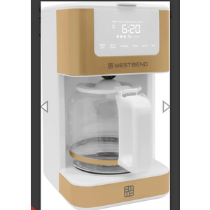 West Bend - 12-Cup White-Gold Hot & Iced Coffee Maker - CMWB12WG13
