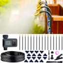 Thiswing 360 Adjustable Drip Irrigation System - 50 FT Garden Watering System with 16 Nozzles & Water Timer, Raised Bed Sprinkler System, Garden Mister for Yard, Lawn, Plants, 5/16" Tubing