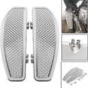 Chrome Anti-Slip Stretched Driver Rider Floorboard Foot Board Fit for Harley Touring Road King Street Electra Glide Ultra 1986-2023 Softail 1986-2017