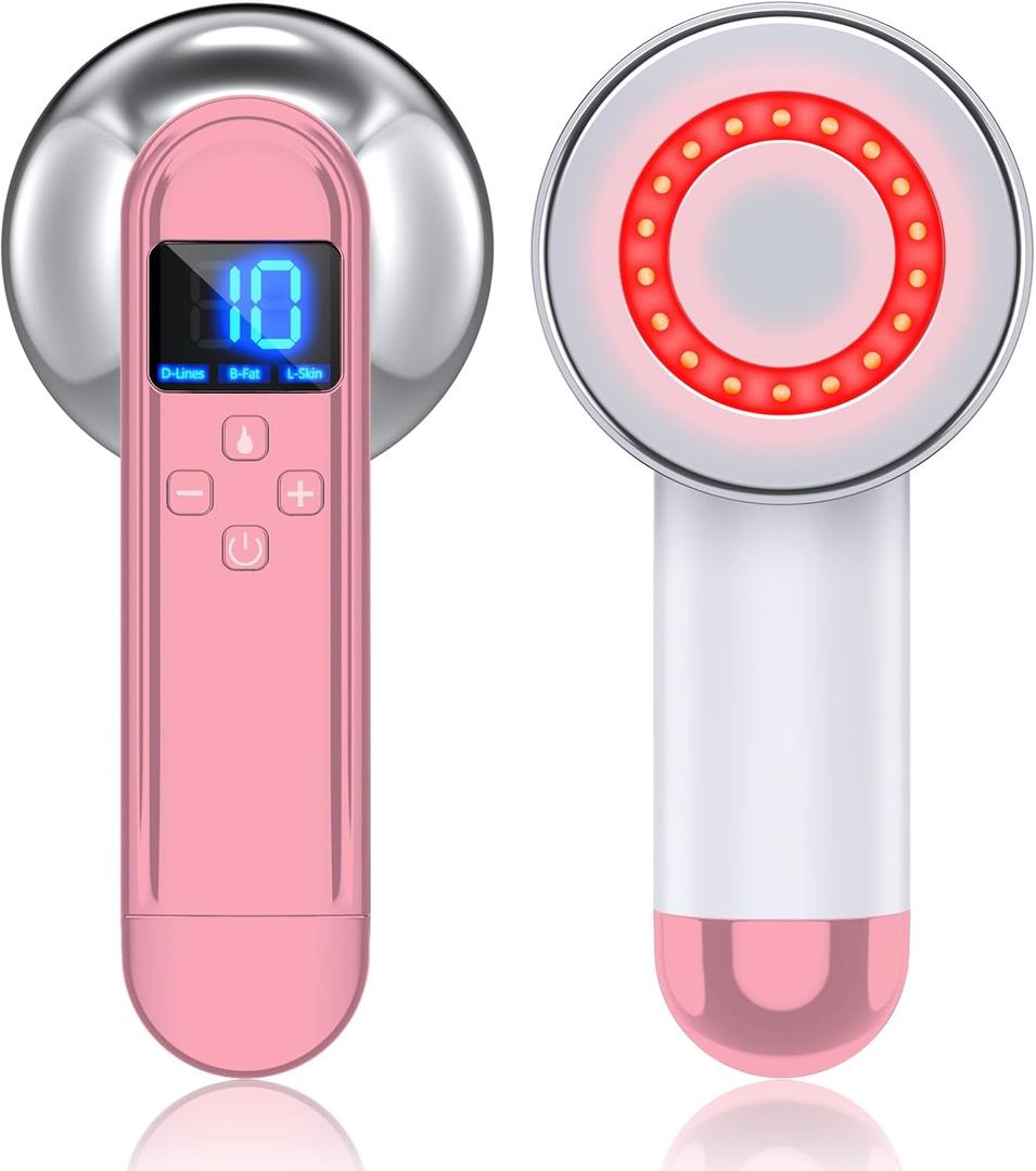 Body Sculpting Machine - Professional Cordless Cellulite Massager - Suitable for Belly, Neck, Legs, Hip, Arms Pink (J-0616-NO1)