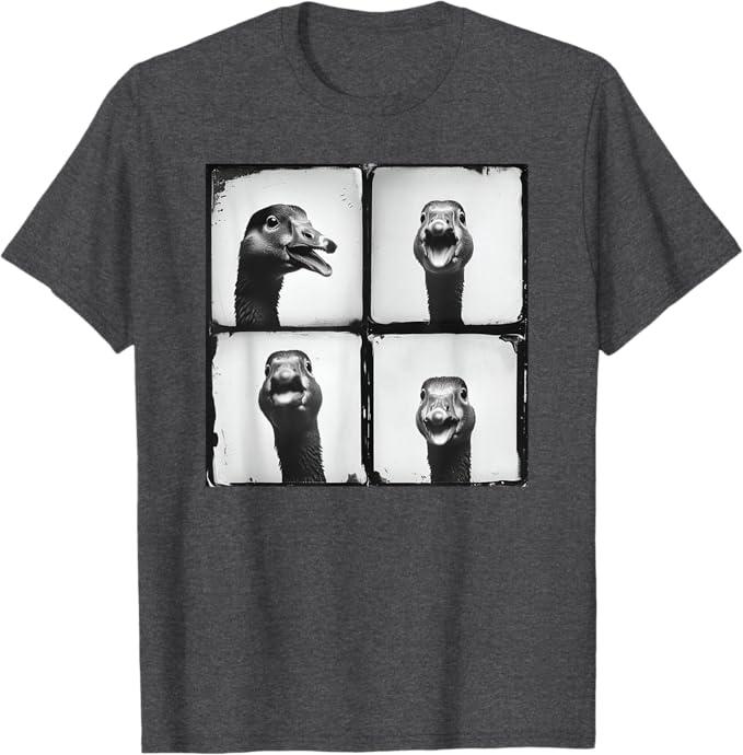 Cool Goose Face Photo Love Geese Farmyard Funny Retro Animal T-Shirt L