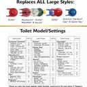 Korky 3070BP Large 3" 2X High Performance Universal Toilet Flapper, Red