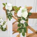 10 Wedding Aisle Decorations for Wedding Ceremony White Wedding Chair Decorations Flowers for Wedding Aisle Decor Church Pew Decorations