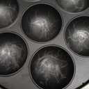 WUWEOT Cast Iron Aebleskiver Pan, 2" Ebelskiver Pan Banh Khot Griddle, 7 Hole NonStick Appam Maker Pan, Half Sphere Appe Maker with Turn Sticks and Brush for Baking Cooking