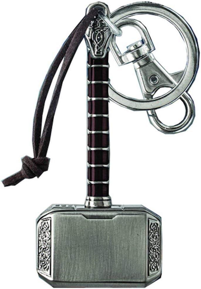 Marvel Comics Avengers Thor's Hammer Pewter Keychain Key Ring With Clip