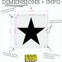 Classic Star Stencil - 18 Inch - Durable 14 Mil Mylar Plastic - Lawn Painting, Yard Marking, Walls & DIY Projects