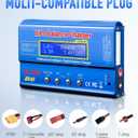B6 Battery Charger 80W Mini Lipo Balance Charger/Discharger with Power Supply for LiPo/Li-ion/Life Battery(1-6s) NiMH/NiCd (1-15s) RC Car Charger XT60/JST/T Connectors