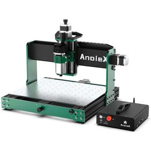 CNC Router Machine 4030-Evo Ultra 2, All-Metal XYZ Axis Dual Steel Linear Guides & Ball Screws with 800W Trim Router for Metal Aluminum Brass Wood Acrylic PCB