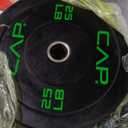 CAP 2-inch Olympic Bumper Plate Weight Set | 100-370 lbs | Multiple Colors | Storage Rack Optional