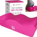 BBL Pillow After Surgery for Sitting - Brazilian Butt Lift Recovery Must Haves, Butt Pillow for Sitting After Surgery, Pain & Pressure Relief for Home, Office, Driving, BBL Supplies & Accessories Pink (17 Inches X 9 Inches X 5 Inches)