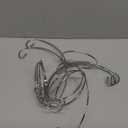 Abom 3 Pack 8in Ornament Display Stand, Air Plant Holder, Terrariums Hanger, Silver Iron Hanging Hook for Christmas Halloween Decoration, Glass Crystal Witch Ball, Home Wedding, Party Decor (3pcs)