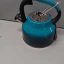 Emeril Lagasse 2.6 Quart/2.5 Liter Whistling Tea Kettle, Stainless Steel Tea Pot for Induction Stove Top, Fast to Boil Water for Home Kitchen Condo, with Ergonomic Cool Grip Handle, Turquoise