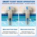 Automatic Pool Water Leveler with Adjustable Float Valve, Pool Auto Fill, Pool Water Leveler Auto Fill, Automatic Pool Filler, White