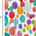 DYNH Colorful Polka Dot Camper RV Shower Curtain for Travel Trailer Bathroom, Kids Camping Small Narrow Shorter Fabric Shower Curtains Set, Happy Camp Outdoor Decor Accessories with Hooks 47X64 (Blue)