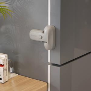 Mom's Choice Gold Awards Winner - EUDEMON 1 Pack Updated Child Proof Refrigerator/Fridge/Freezer Door Lock Apply to Max 1"(25mm) Sealing Strip for Toddlers and Kids, no Tools Need or Drill (Grey) (Gray)