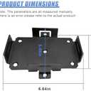 Small Car Battery Tray with Adjustable Hold-Down Strap, Battery Mount Fit 12V-6V / 6AH 8AH 7AH 9AH 15AH 12AH Batteries, Batteries Mounting Tray for ATV, Boat, Kayak, Motorcycle (Black)