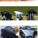 Windshield Trim Black Motorcycle Windscreen CNC Cut Fit for Harley Davidson Street Glide Electra Glide Ultra Limited 1996-2013