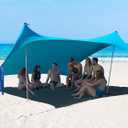 1010ft UPF50+ Beach Tent Sun Shelter, Windproof Stable Outdoor Pop Up Beach Shade Canopy for Camping, Fishing, Backyard Fun or Picnics, 2 Poles
