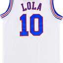 Mens Basketball Jersey Bugs #1 /Lola #10 Movie Sports Party Jersey White S-XXXL