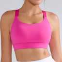 RUNNING GIRL Sports Bras for Women High Support, Adjustable Straps Hook Back Sports Bras for Women with Sewn in Pads (XL)