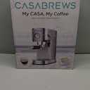 CASABREWS CM5418 Espresso Machine 20 Bar, Compact Espresso Maker with Steam Milk Frother, Stainless Steel Coffee Machine with 34oz Removable Water Tank for Cappuccino, Small Latte Machine, Silver