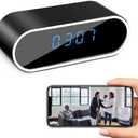 braosusner WiFi Hidden Camera Clock Night Vision Surveillance Security Nanny Cams HD 1080P Wireless Video Spy Camera Motion Detection for Home/Pet/Indoor