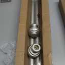 Nickel Curtain Rods for Windows 16.5-45 inch,3/4 inch Heavy Duty Adjustable Decorative Curtain Rod with Modern Finials,Window Rods for Bedroom, Living Room,Patio and Kitchen