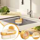 LLQ 2PACK Sink Strainer Basket,2025 New Upgraded Suction Cup Press Sink Drainer Basket,Automatic Dumping Sink Strainer Basket,Faucet Sponge Storage Rack (Yellow + Green)