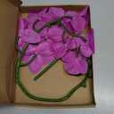 M METERXITY 1-Pack Artificial Orchid Flowers 9 Large Petals 37 Inch Faux Phalaenopsis Silk Bouquets Real Touch Dark Purple Fake Orchids for Home/Wedding/Christmas/Party/Garden Office