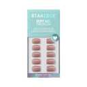 BTArtbox Press On Nails Short - Taro Nude Squoval Fall Press On Nails with Glue for Women, Opaque Soft Gel Glue On Nails in 15 Sizes - 30 Stick On Nails Kit, Clay Kiss