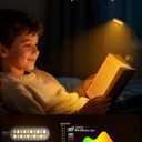Glocusent 20 LED Reading Lights for Books in Bed, Eye Caring Reading Light, 5 Colors & 5 Brightness 3100LM Dimmable, 1200mAh Rechargeable Book Light to 90H, Lightweight Clip on Light for Book Lovers