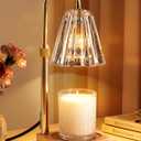 Marycele Candle Warmer Lamp with Timer & Dimmer - Mothers Day Gifts for Women Mom Her, Aesthetic Office Home Decor, Adjustable Height Wax Melter for Candle Jar & 3-Wick Candles (2 Bulbs Included)