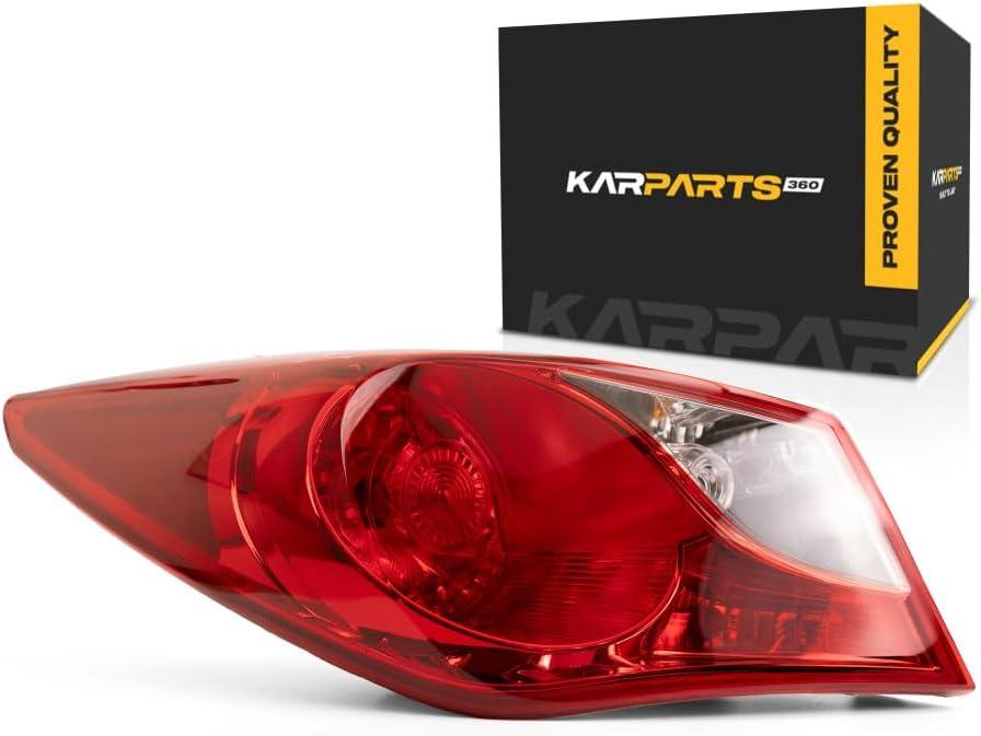 KarParts360 For Hyundai Sonata Tail Light Assembly 2011 12 13 2014 Driver Side For HY2804116 | 92401-3Q000